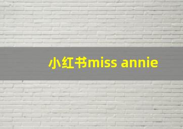 小红书miss annie